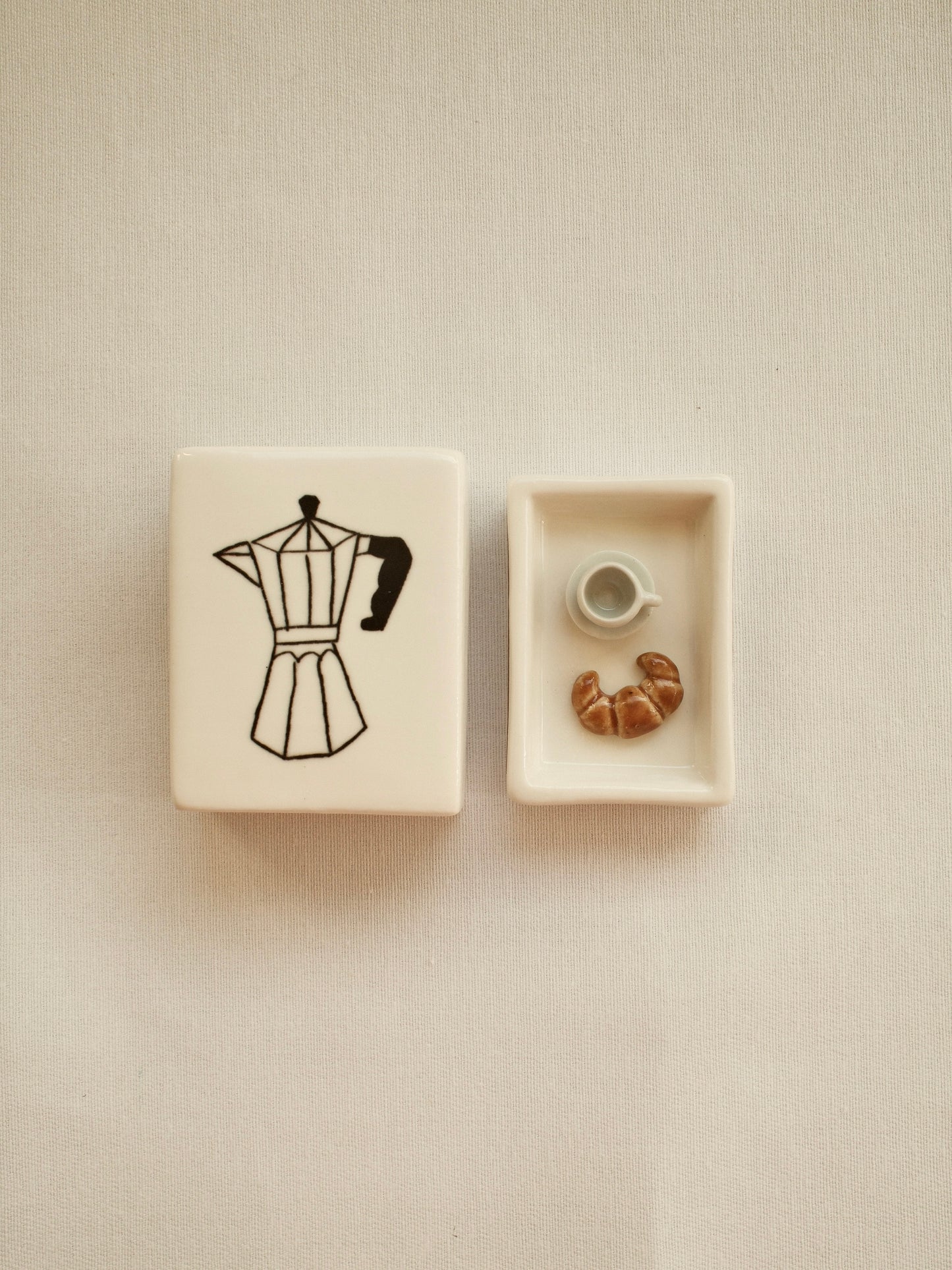 'More Coffee Pls' Mini Ceramic Matchbox