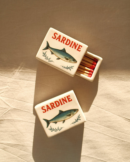 'Mini Sardine’ Ceramic Matchbox
