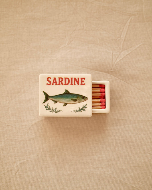 'Mini Sardine’ Ceramic Matchbox