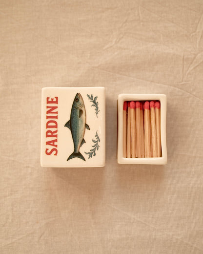 'Mini Sardine’ Ceramic Matchbox