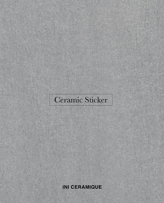 'Graphite Linen' Ceramic Sticker