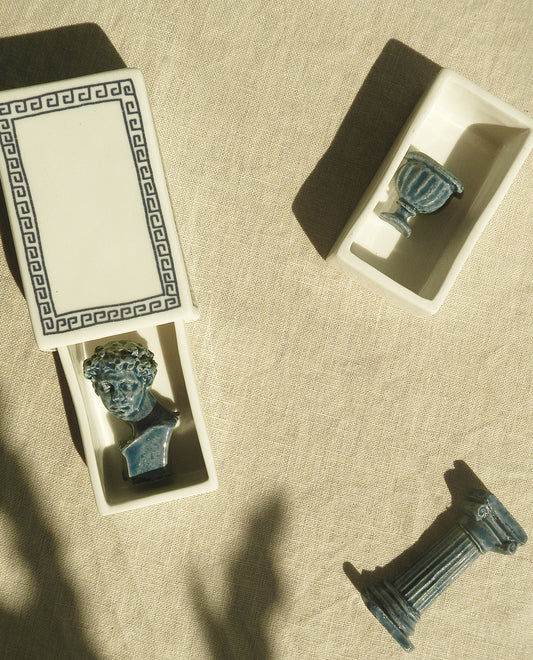 Boite Allumettes En Céramique ‘Greek Pattern’