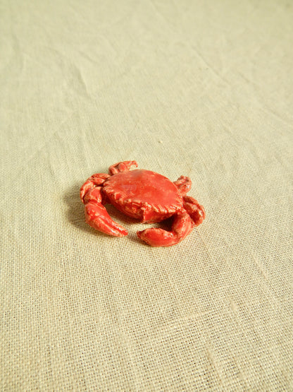 Ceramic matchbox with hand-drawn crab french illustration