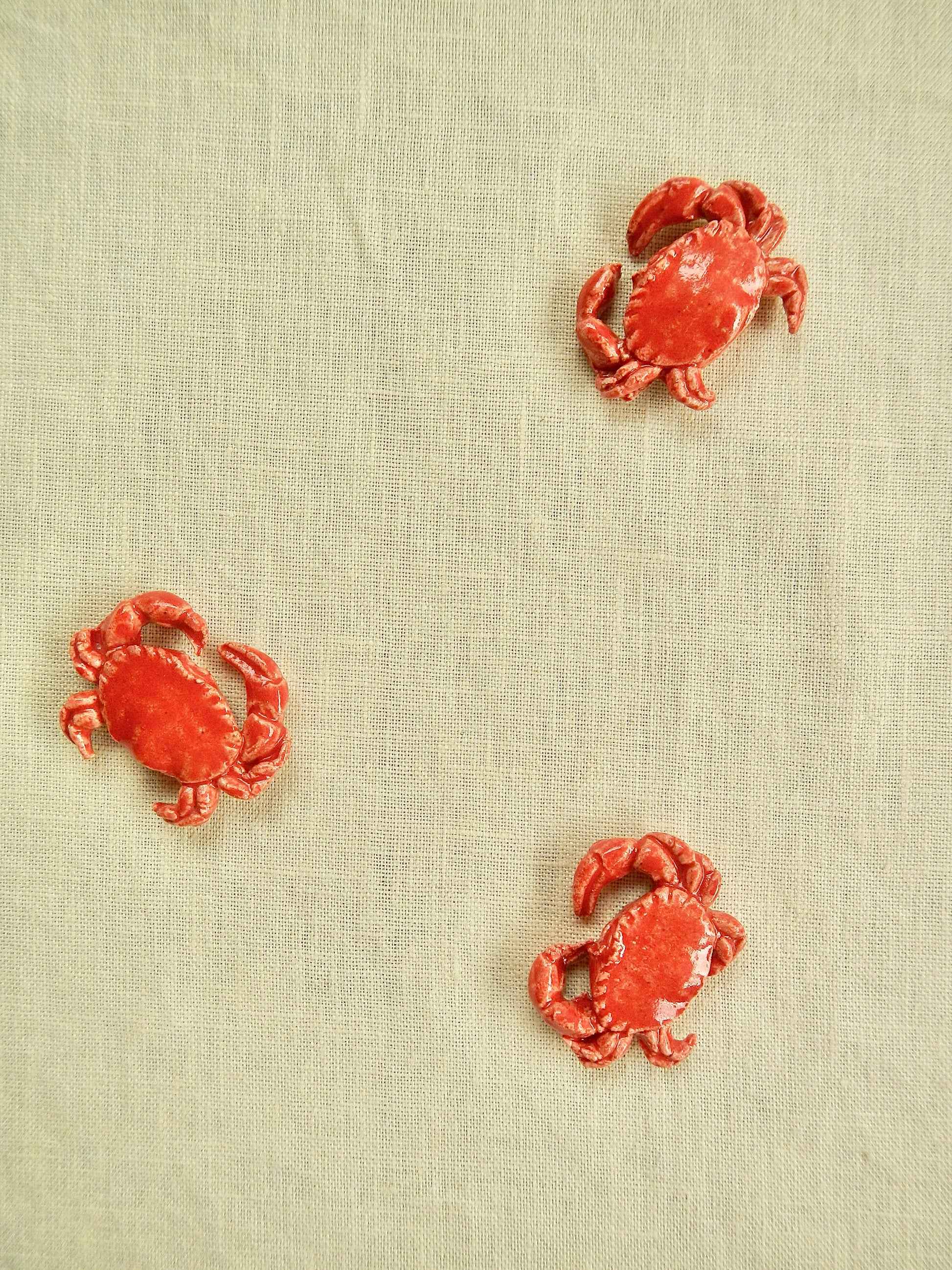 Ceramic matchbox with hand-drawn crab french illustration