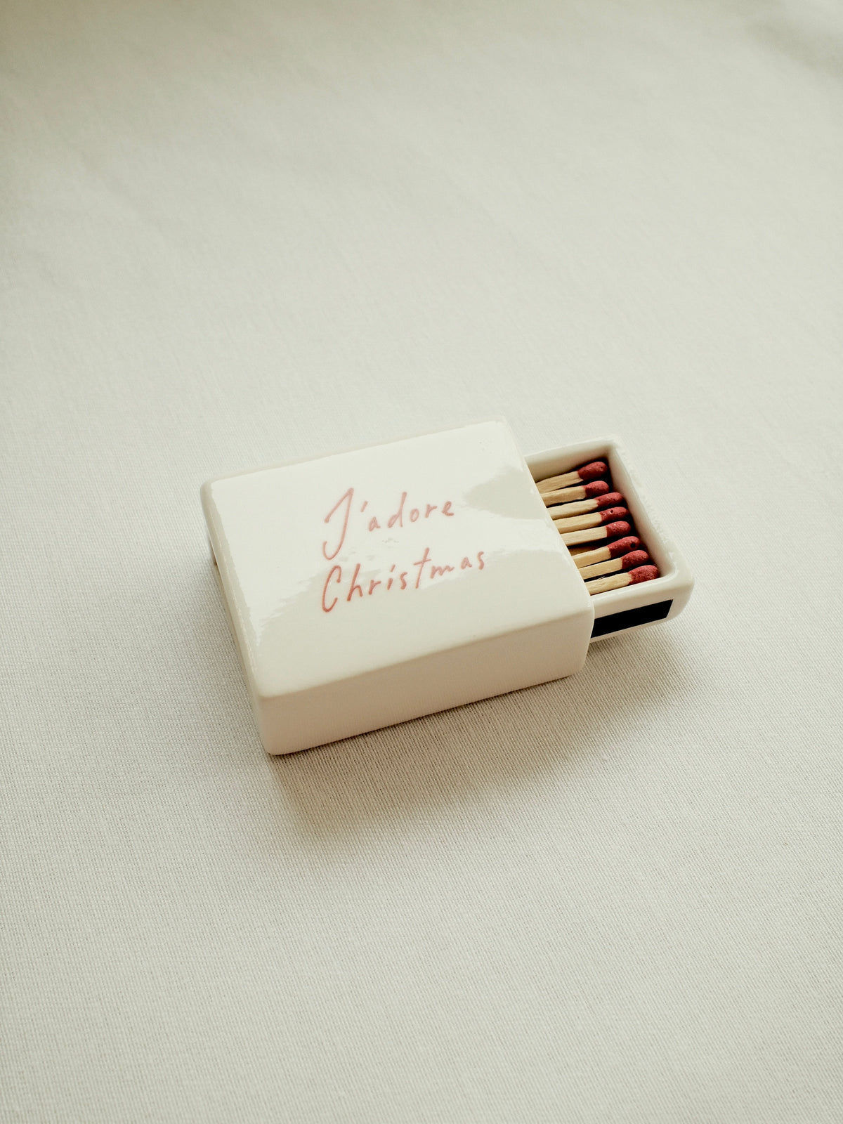 'J'adore Christmas' Mini Ceramic Matchbox