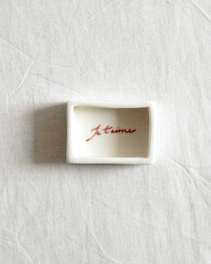 'Mini 3 Hearts’ Ceramic Matchbox
