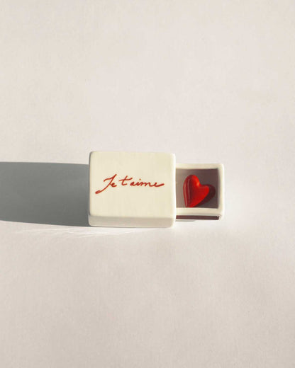 'Mini Je t'aime’ Ceramic Matchbox
