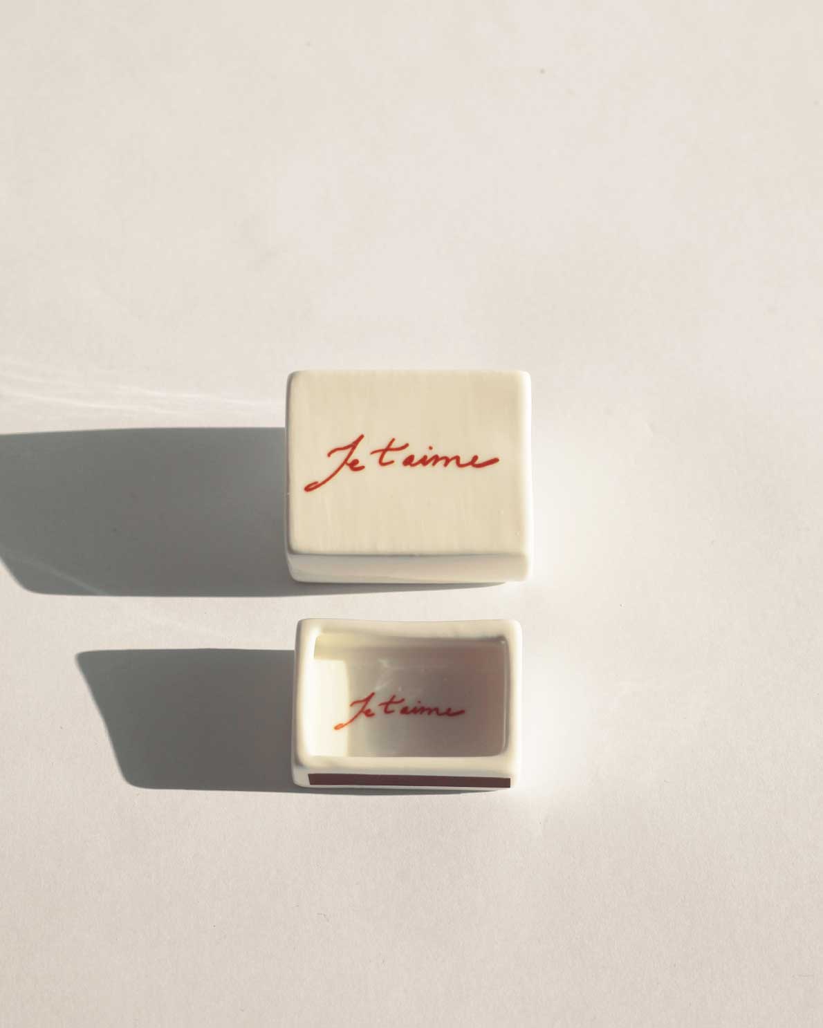 'Mini Je t'aime’ Ceramic Matchbox