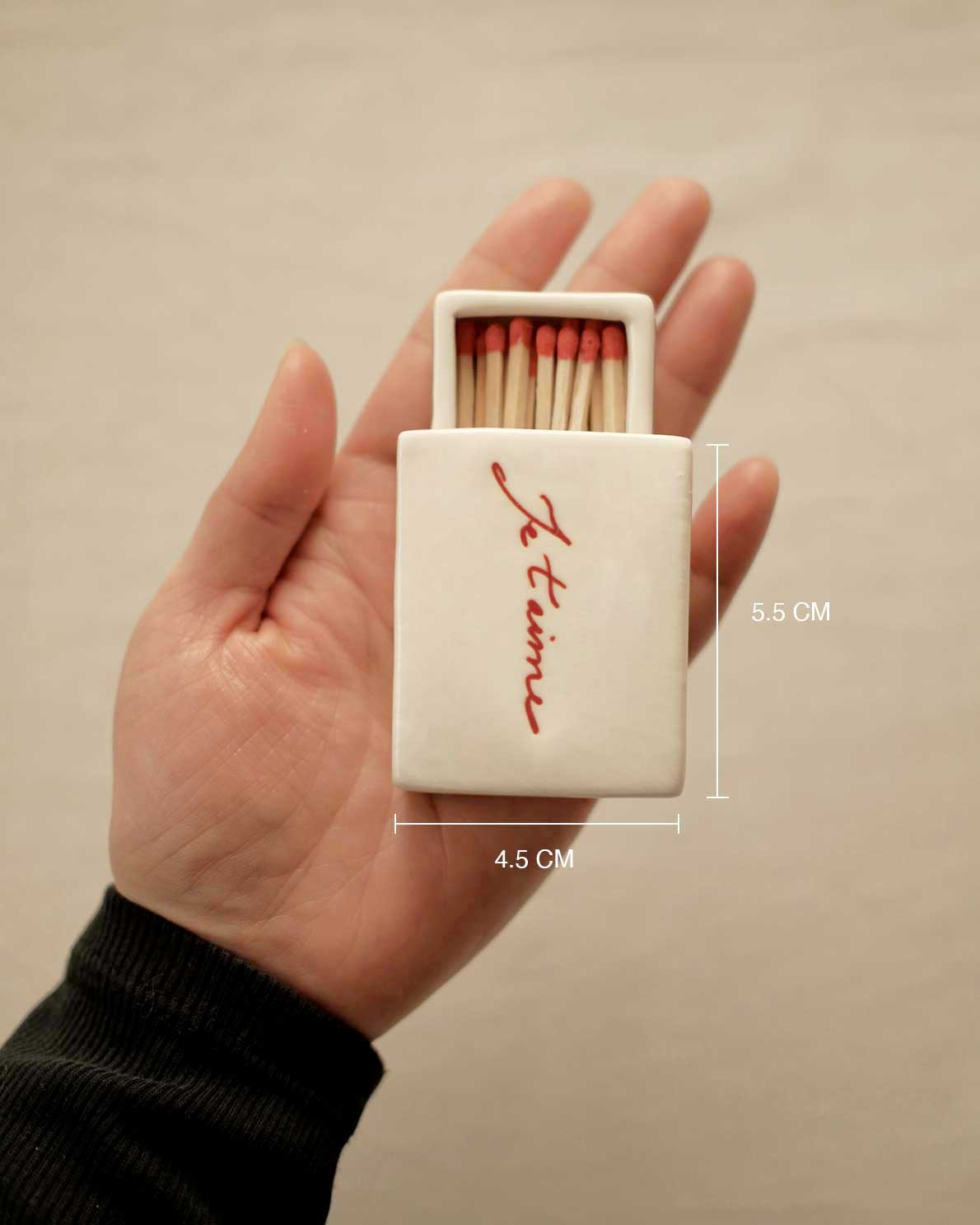 'Mini Je t'aime’ Ceramic Matchbox