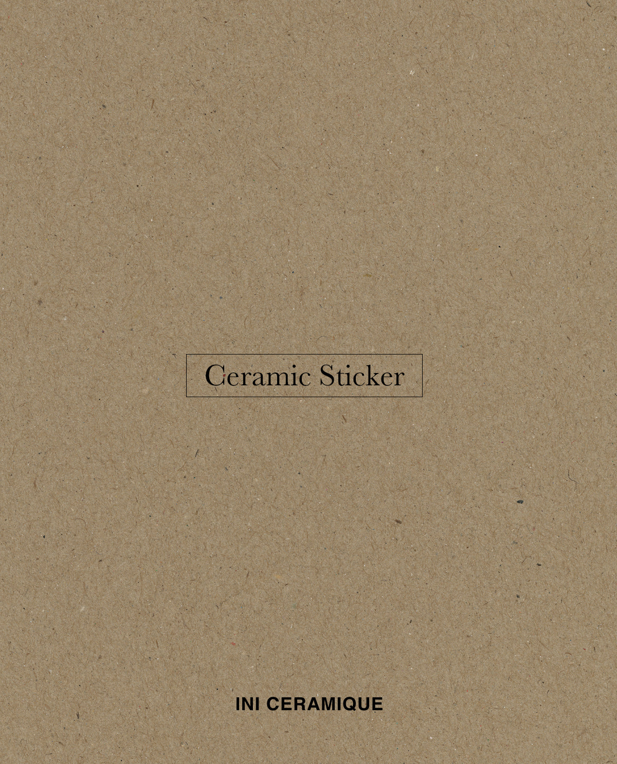 'Earthen Papergrain' Ceramic Sticker