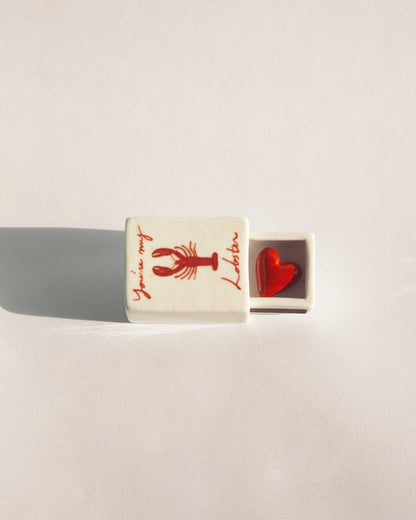 'Mini You're My Lobster’ Ceramic Matchbox