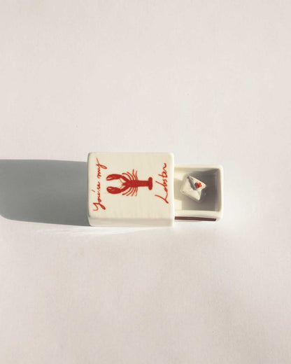 'Mini You're My Lobster’ Ceramic Matchbox