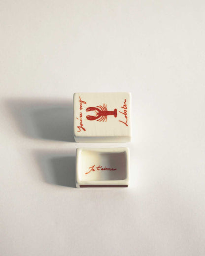 'Mini You're My Lobster’ Ceramic Matchbox