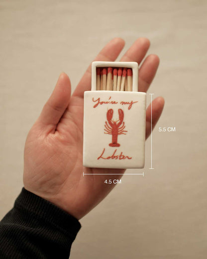 'Mini You're My Lobster’ Ceramic Matchbox