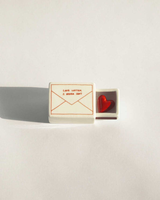 'Mini Love Letter’ Ceramic Matchbox