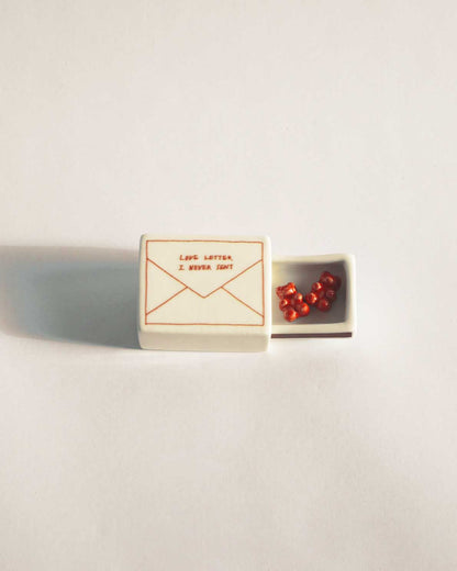 'Mini Love Letter’ Ceramic Matchbox