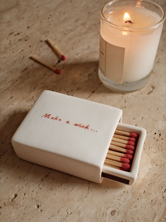 'Make A Wish' Mini Ceramic Matchbox