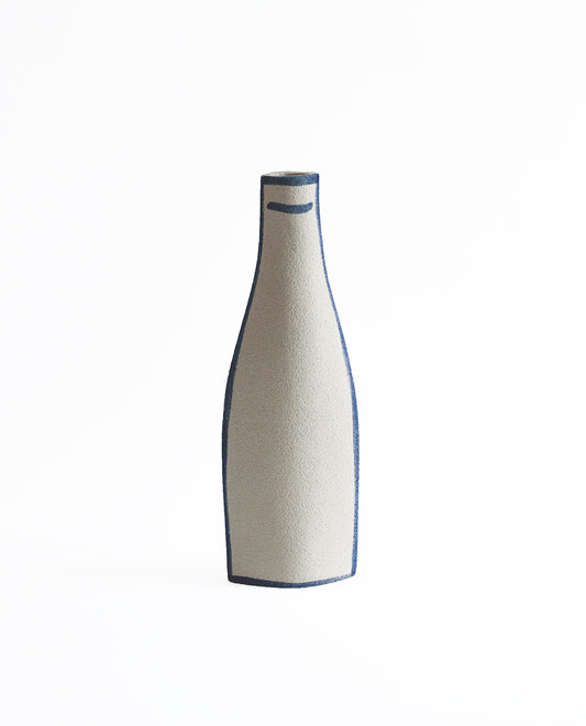 Vase En Céramique ‘Morandi Bouteille - Blue’