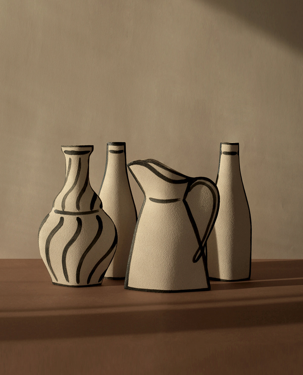 Vase En Céramique ‘Morandi Vase - Black’