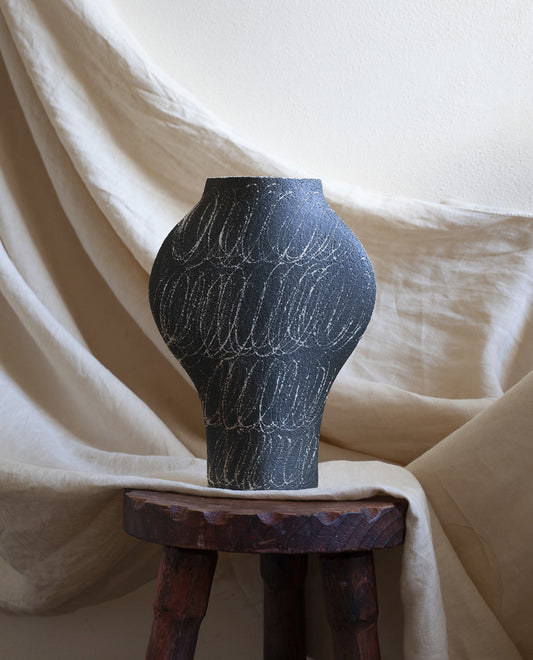 Vase En Céramique ‘Dal - Negative Circles Black’