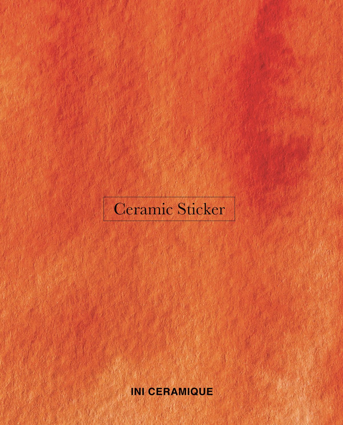 'Sienna Brushstroke' Ceramic Sticker