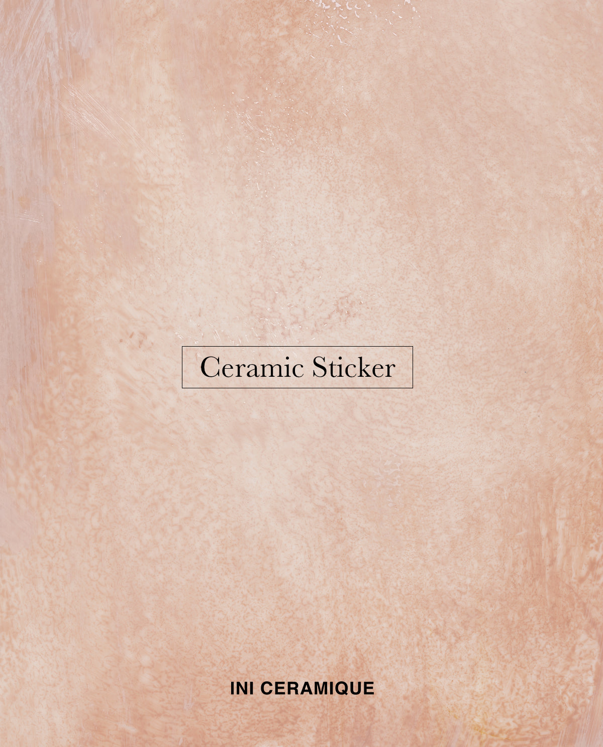 'Blush Brushstroke' Ceramic Sticker