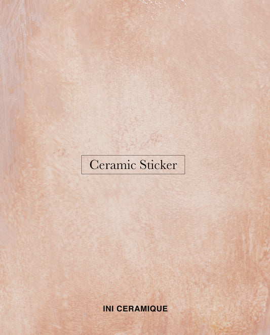 'Blush Brushstroke' Ceramic Sticker