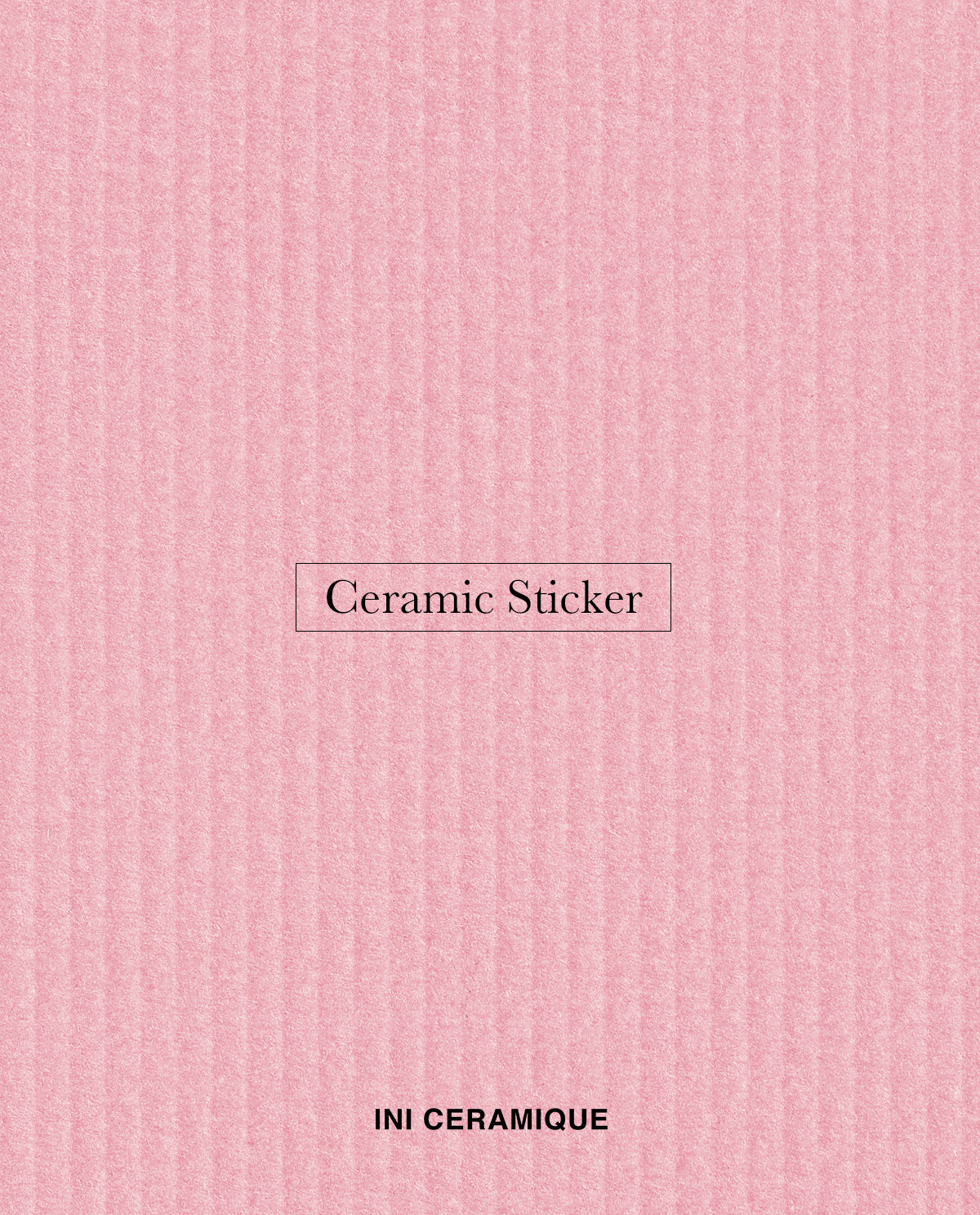 'Rosy Cardboard' Ceramic Sticker