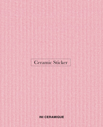 'Rosy Cardboard' Ceramic Sticker