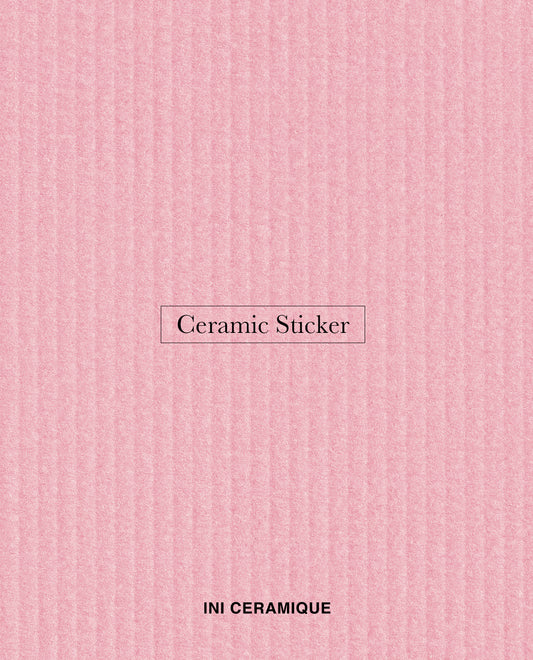 'Rosy Cardboard' Ceramic Sticker