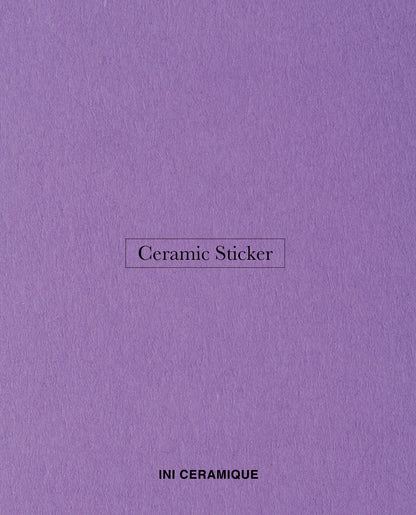 'Violet Parchment' Ceramic Sticker