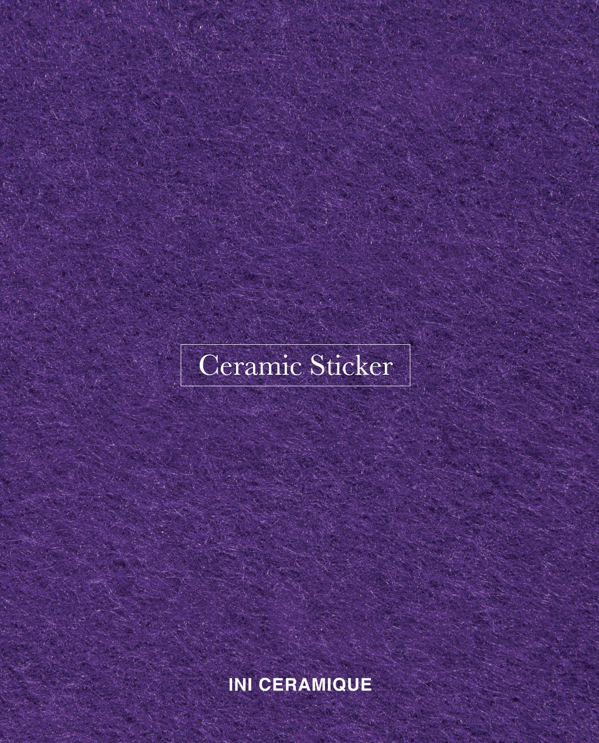 'Plum Feltgrain' Ceramic Sticker