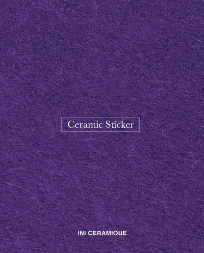 'Plum Feltgrain' Ceramic Sticker