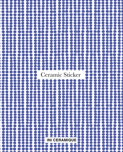 'Lavender Dots' Ceramic Sticker