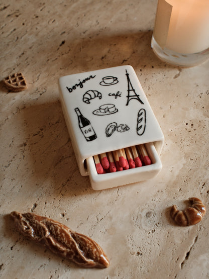 'Paris Vibe' Mini Ceramic Matchbox