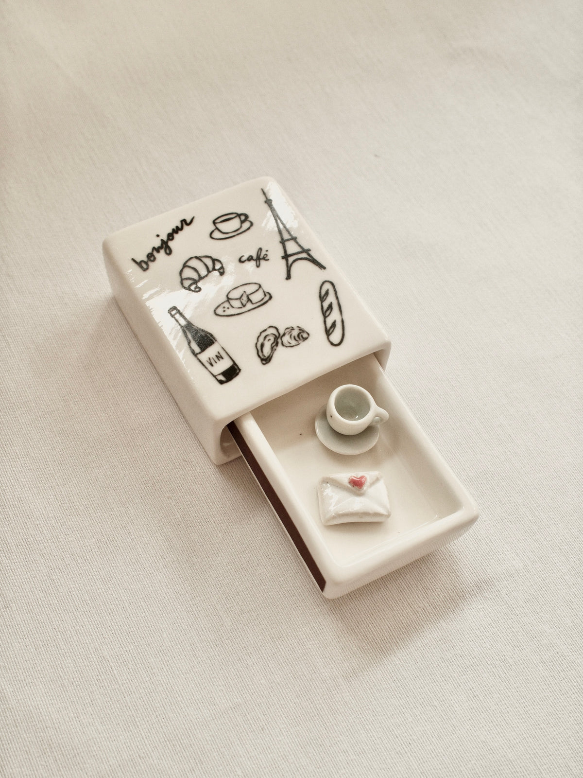 'Paris Vibe' Mini Ceramic Matchbox