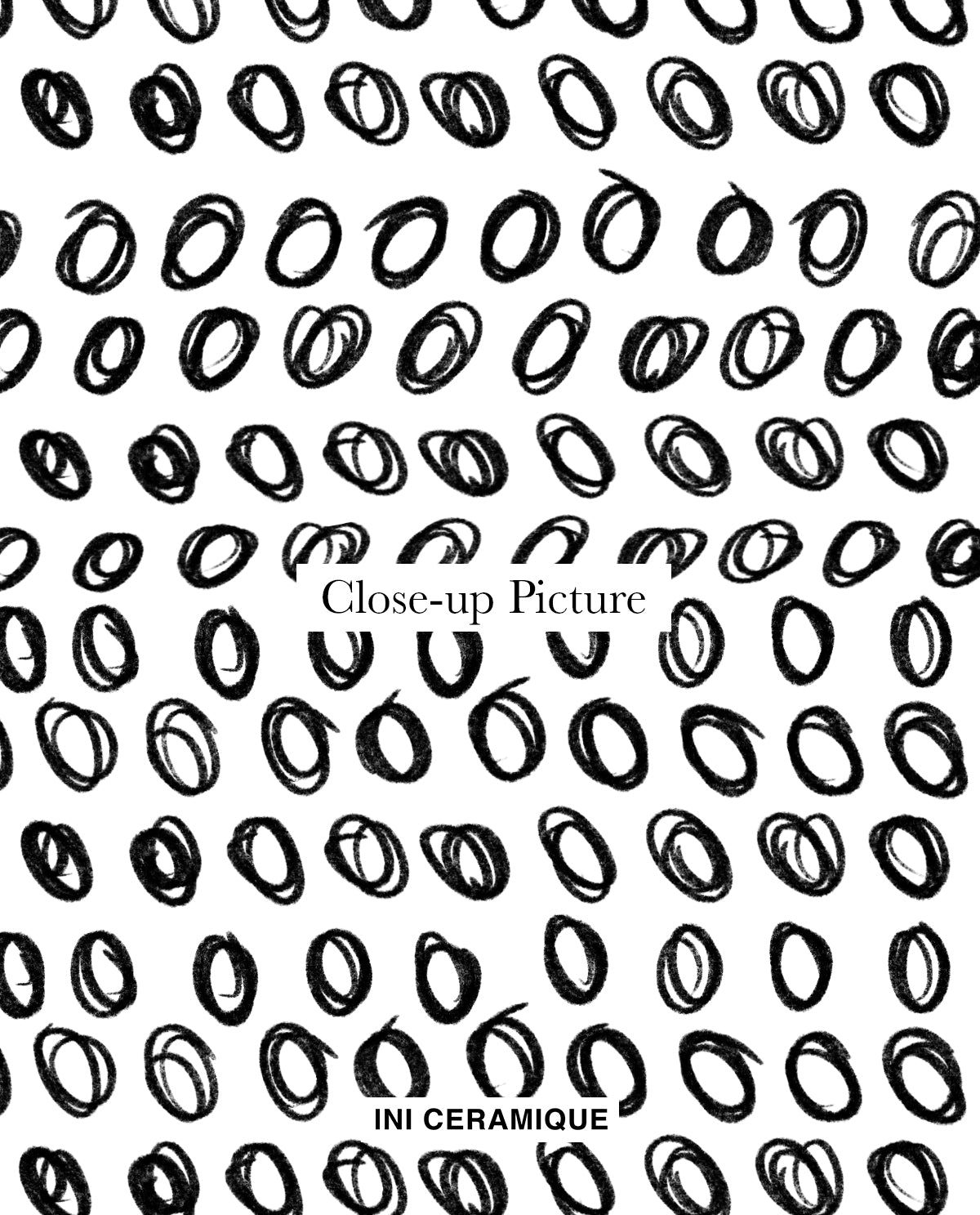 Sticker Céramique 'Charcoal Rings'