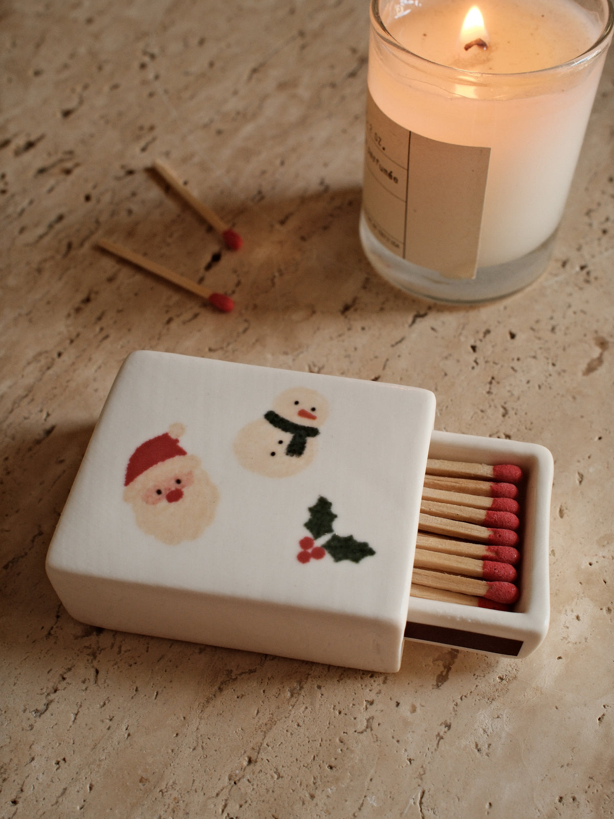 Mini Boite Allumettes En Céramique ‘More Coffee SVP’