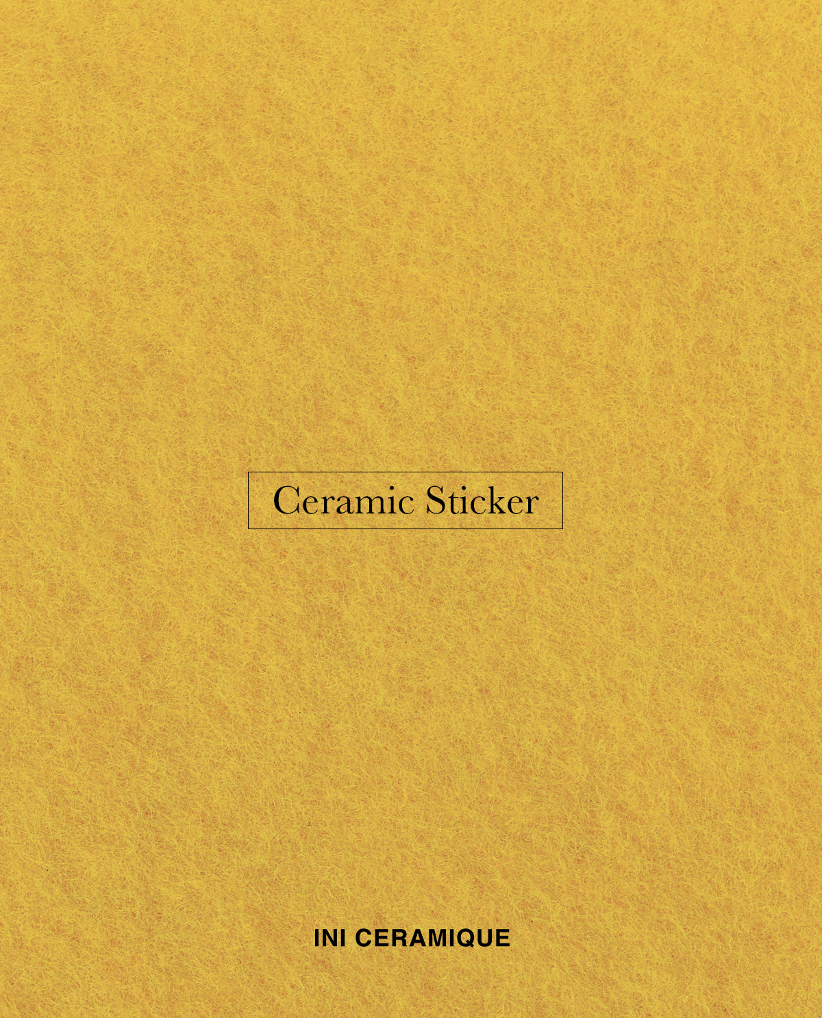 'Golden Feltgrain' Ceramic Sticker