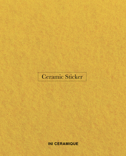 'Golden Feltgrain' Ceramic Sticker