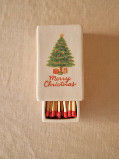‘Christmas Tree’ Ceramic Matchbox