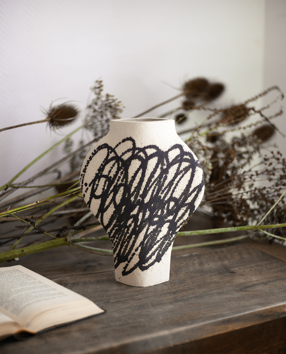 Vase En Céramique ‘Dal - Circles Black’