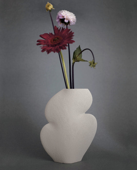 Vase En Céramique ‘Ellipse N°1 - Blanc’