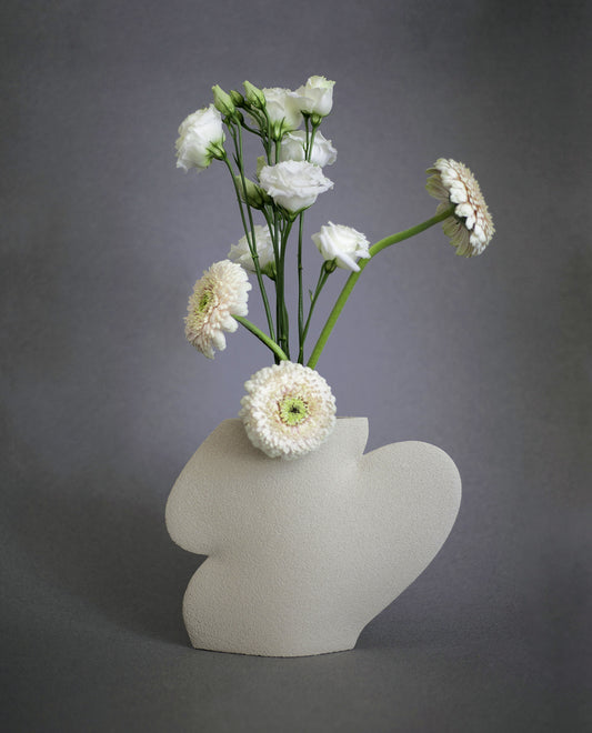 Vase En Céramique 'Ellipse N°2 - Blanc'
