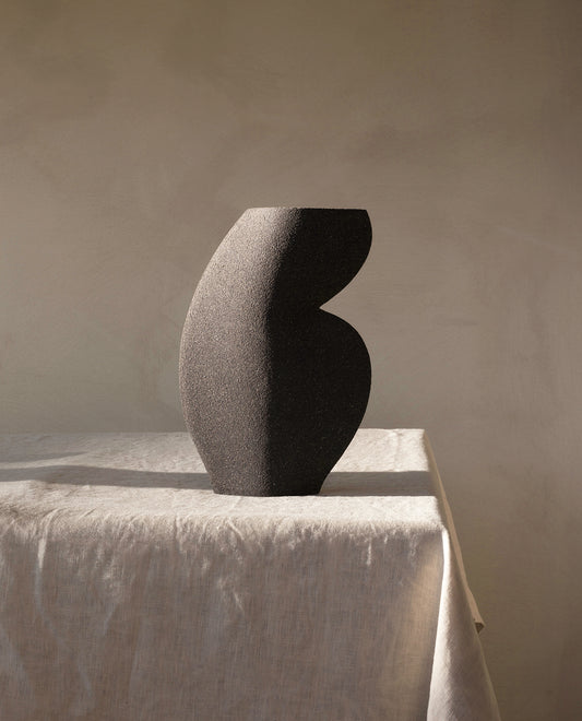 Vase En Céramique ‘Ellipse N°4 - Black'